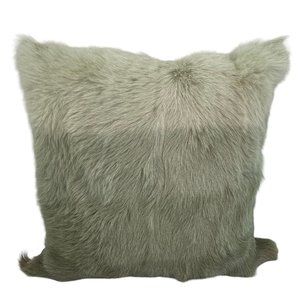 Cloud‎ 9 Decorative Pillow Animal Hair Dyed Lamb Hair Ombre Green Regal Lodge